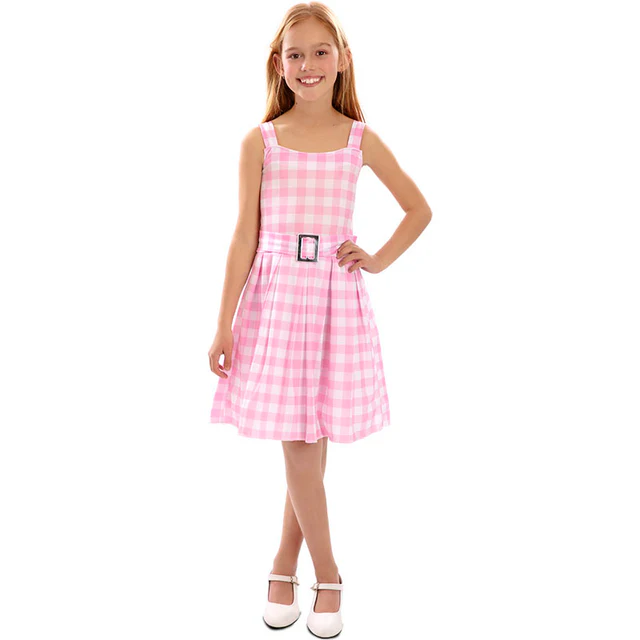 DISFRAZ DE BARBIE CUADROS PARA NIÑA