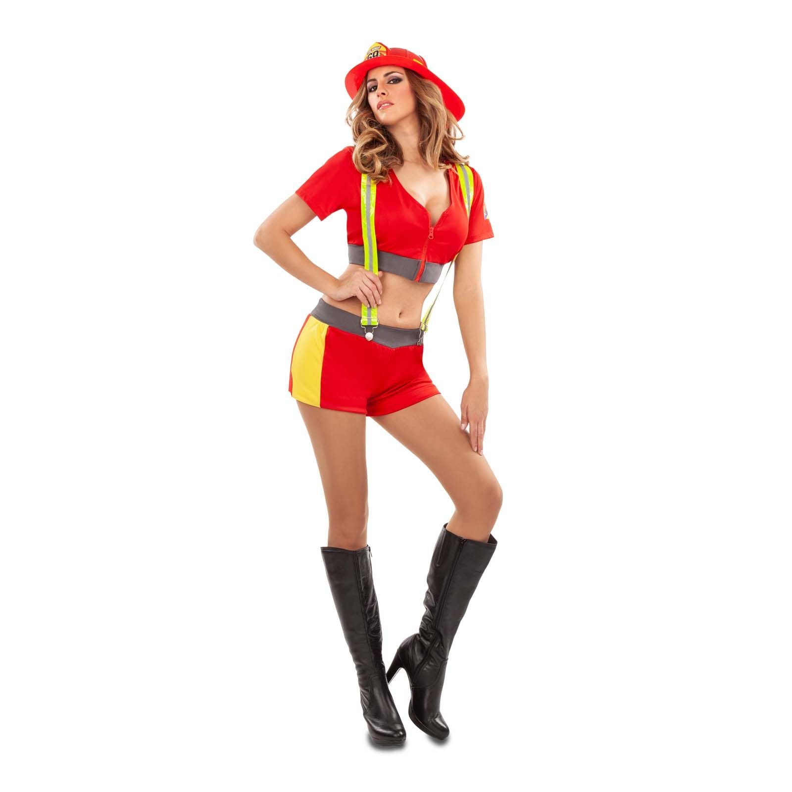 DISFRAZ DE BOMBERA SEXY MUJER