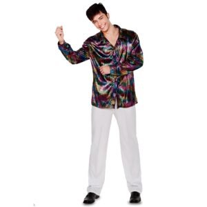 DISFRAZ CAMISA DISCO COLORES HOMBRE