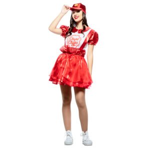DISFRAZ DE CHUPA CHUP LOLLIPOP ROJO MUJER