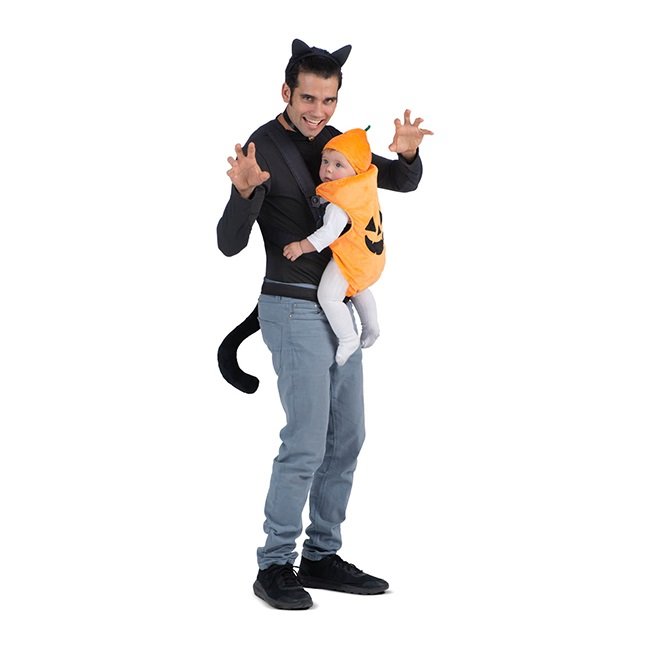 DISFRAZ CUBREMOCHILA DE GATO Y CALABACITA