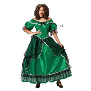 DISFRAZ DE DAMA SUREÑA VERDE MUJER