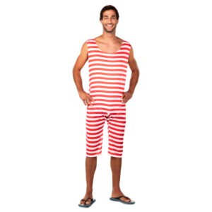 DISFRAZ DE BAÑISTA ROJO PARA HOMBRE