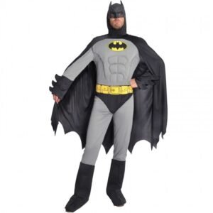 DISFRAZ DE BATMAN MUSCULOSO GRIS ADULTO