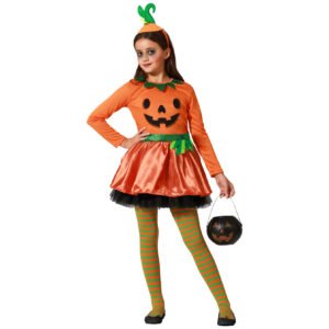 DISFRAZ DE CALABAZA PARA NIÑA