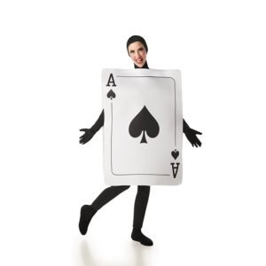 DISFRAZ DE CARTA AS DE PICAS UNISEX ADULTO
