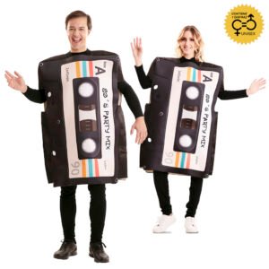 DISFRAZ DE CASSETE DE LOS 80 UNISEX