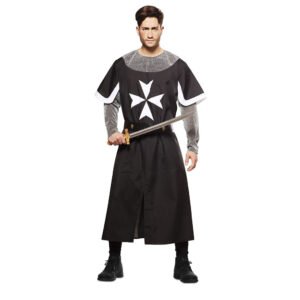 DISFRAZ DE CRUZADO MEDIEVAL NEGRO HOMBRE