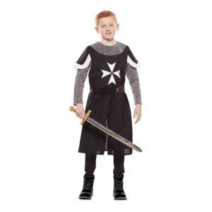 DISFRAZ DE CRUZADO MEDIEVAL NEGRO NIÑO