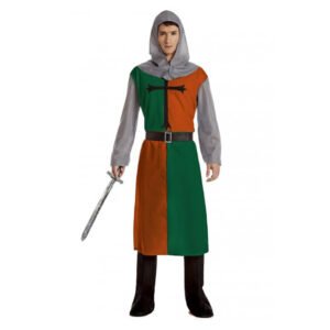 DISFRAZ DE CRUZADO MEDIEVAL VERDE PARA HOMBRE
