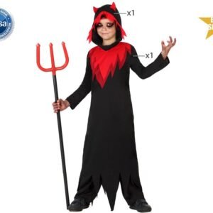 DISFRAZ DE DEMONIO TÚNICA NEGRA NIÑO