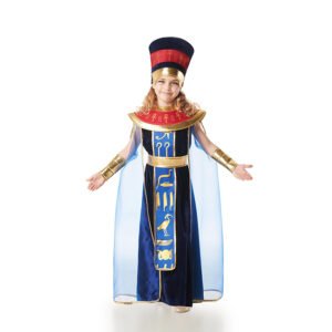 DISFRAZ DE EGIPCIA TERCIOPELO AZUL DE NIÑA