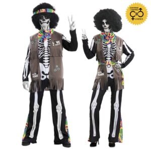 DISFRAZ DE ESQUELETO HIPPIE UNISEX