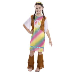 DISFRAZ DE HIPPIE PARA NIÑA