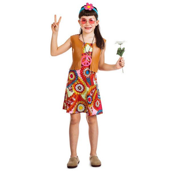 DISFRAZ DE HIPPIE CHALECO NIÑA