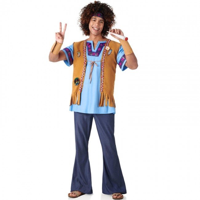 DISFRAZ DE HIPPIE JEANS HOMBRE
