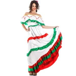 DISFRAZ DE MEXICANA BLANCO MUJER