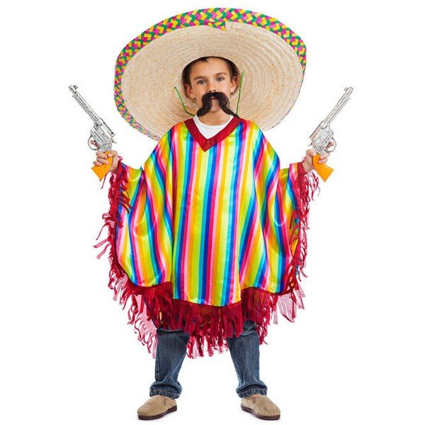 DISFRAZ PONCHO MEJICANO NIÑO