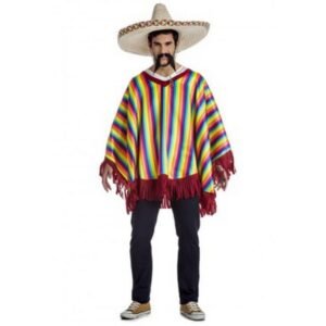 DISFRAZ PONCHO MEJICANO ADULTO