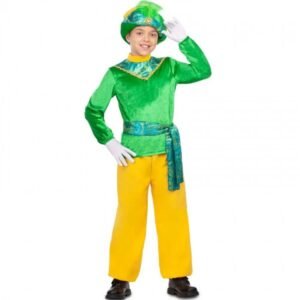 DISFRAZ DE PAJE REY MAGO VERDE INFANTIL