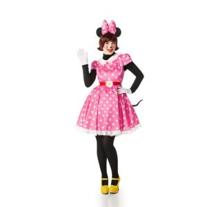 DISFRAZ DE RATITA MINNIE ROSA MUJER