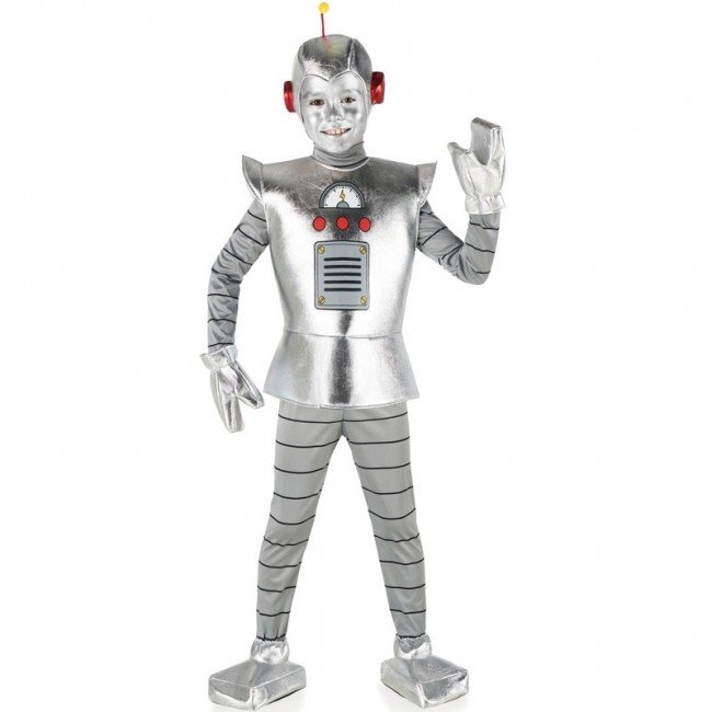 DISFRAZ DE ROBOT PLATEADO NIÑO