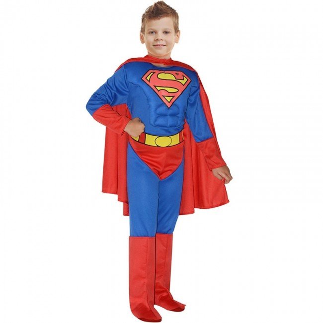DISFRAZ DE SUPERMAN MUSCULOSO NIÑO