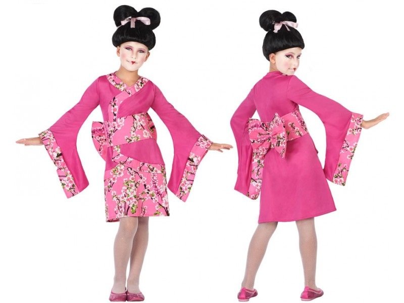 DISFRAZ DE GEISHA ROSA NIÑA