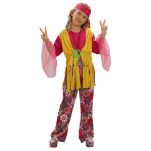 DISFRAZ DE HIPPIE PARA NIÑA