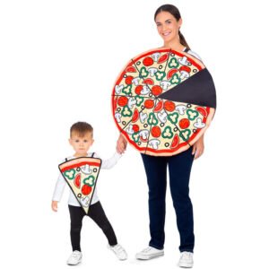 DISFRAZ PACK PIZZA PARTY BEBÉ Y ADULTO