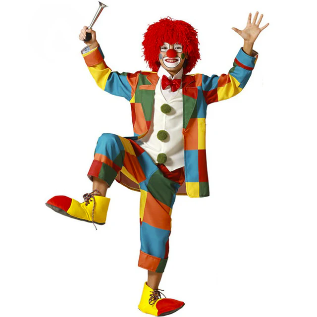 DISFRAZ DE PAYASO MULTICOLOR UNISEX