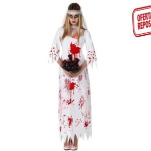 DISFRAZ DE ZOMBIE NOVIA SANGRIENTA MUJER