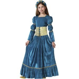 DISFRAZ DE REINA MEDIEVAL AZUL NIÑA