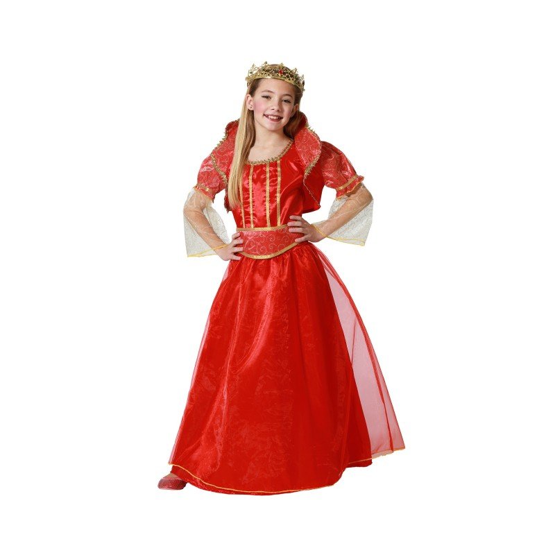 DISFRAZ DE REINA ROJO PARA NIÑA
