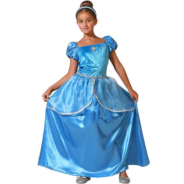 DISFRAZ DE PRINCESA DE CUENTO AZUL PARA NIÑA