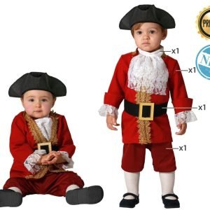 DISFRAZ DE CAPITÁN PIRATA ROJO BEBÉ