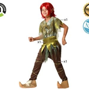 DISFRAZ DE DUENDE VERDE  PARA NIÑO