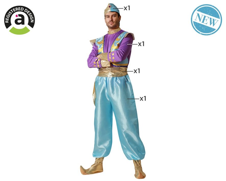 DISFRAZ DE GENIO VIOLETA PARA HOMBRE