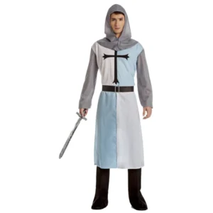 DISFRAZ DE CRUZADO AZUL MEDIEVAL PARA HOMBRE
