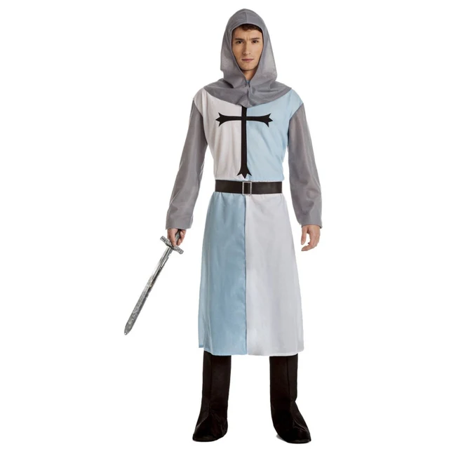 DISFRAZ DE CRUZADO AZUL MEDIEVAL PARA HOMBRE