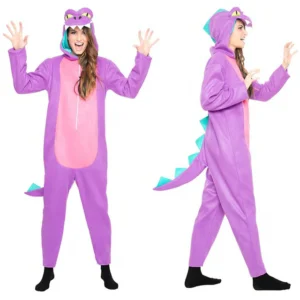 DISFRAZ DE DINOSAURIO MORADO PARA MUJER