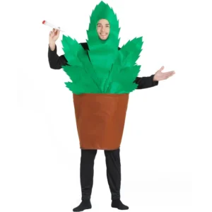 DISFRAZ DE MACETA CON MARIHUANA ADULTO