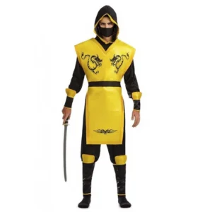 DISFRAZ DE NINJA AMARILLO PARA HOMBRE