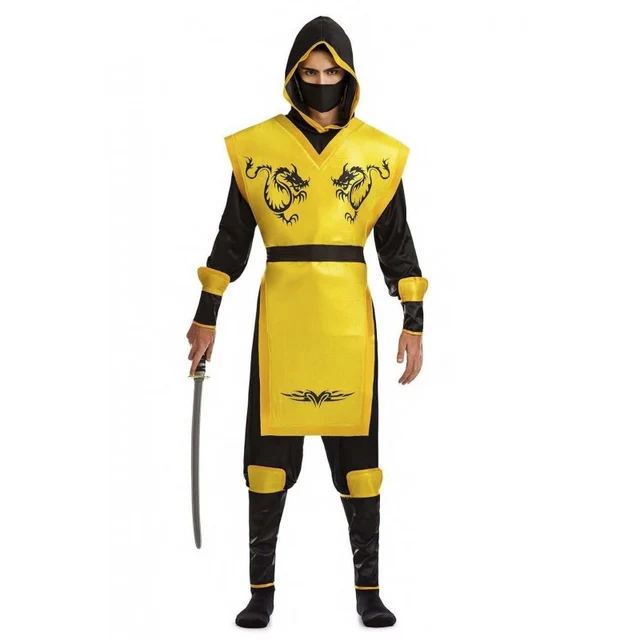 DISFRAZ DE NINJA AMARILLO PARA HOMBRE