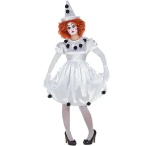 DISFRAZ DE PAYASO PIERROT PARA MUJER