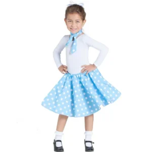 DISFRAZ AÑOS 60 AZUL PARA NIÑA