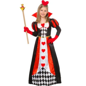 DISFRAZ DE REINA DE CORAZONES PARA NIÑA